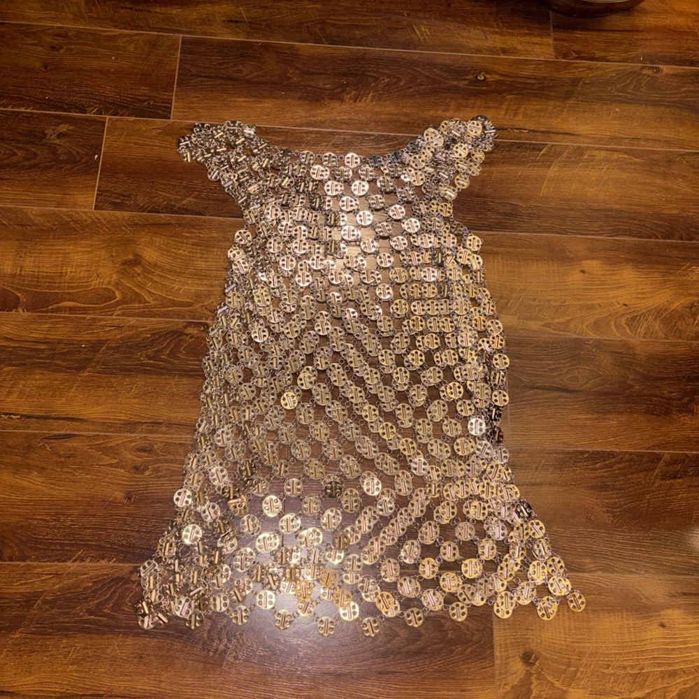 Silver Disc Sequin Tank dress